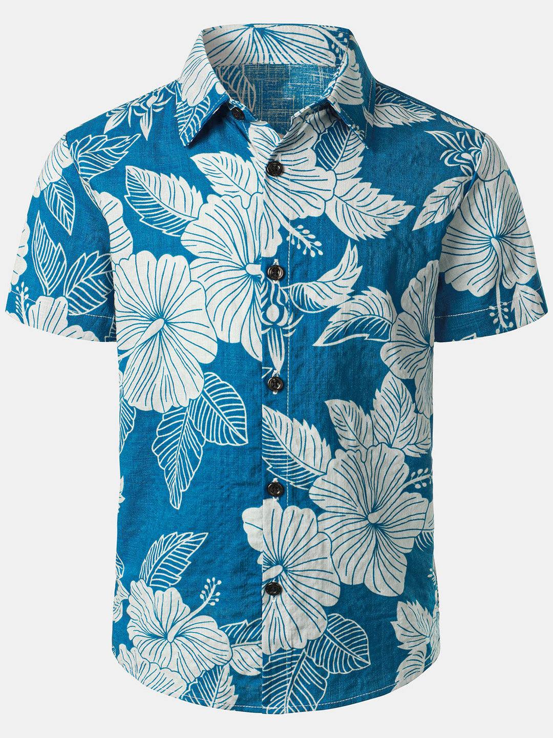Chemise à manches courtes pour enfants, imprimé floral hawaïen, tropical, Aloha, vacances, été, plage