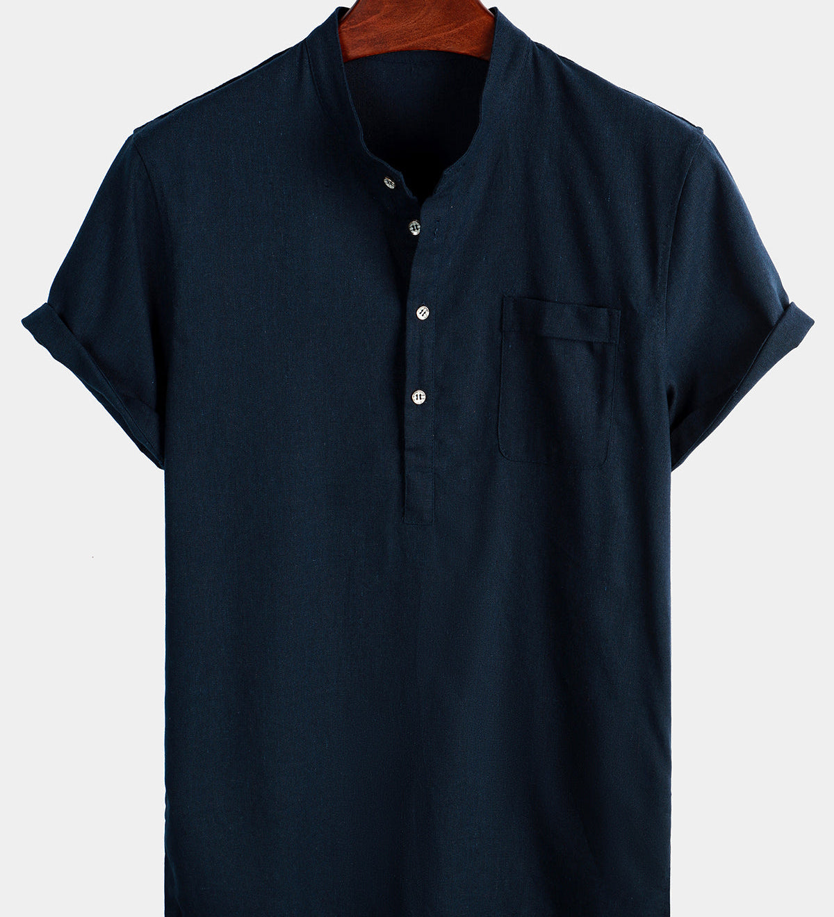 Norbert — Chemise Col Haut Uni