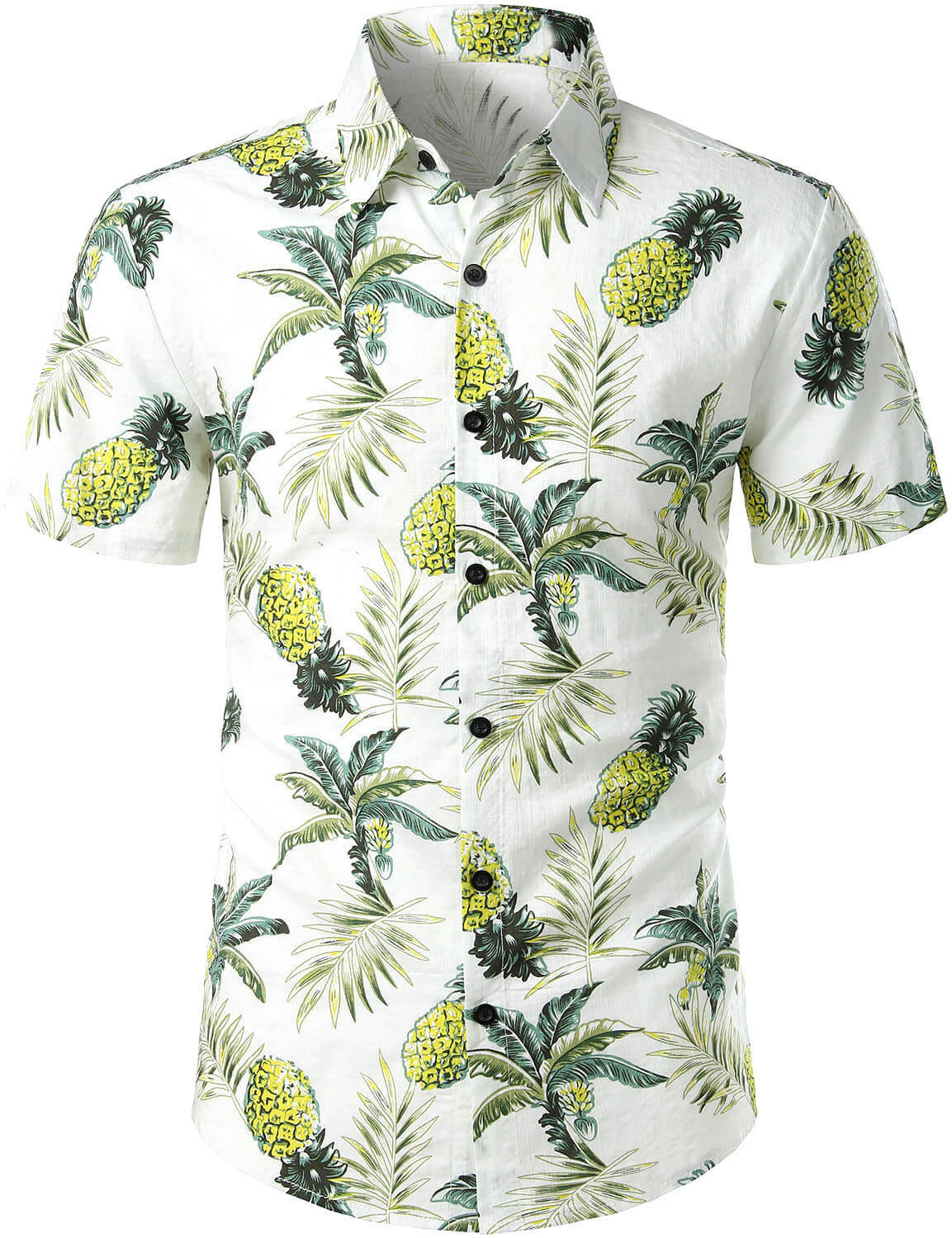 Chemise d'été pour homme avec design de fleur d'ananas tropical