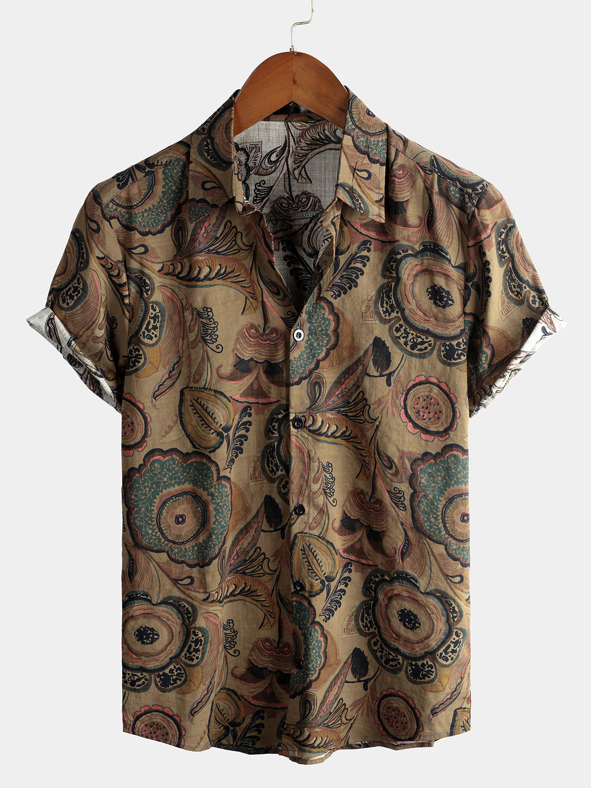 Chemise décontractée pour homme à manches courtes