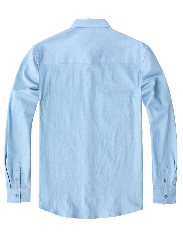 Chemise boutonnée à manches longues en jean pour homme