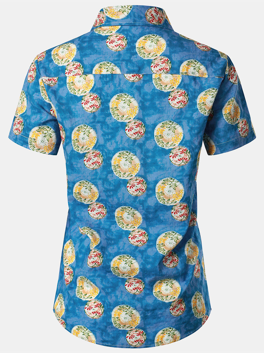 Chemisier à imprimé floral pour femme, chemise hawaïenne en coton à manches courtes pour la plage, l&