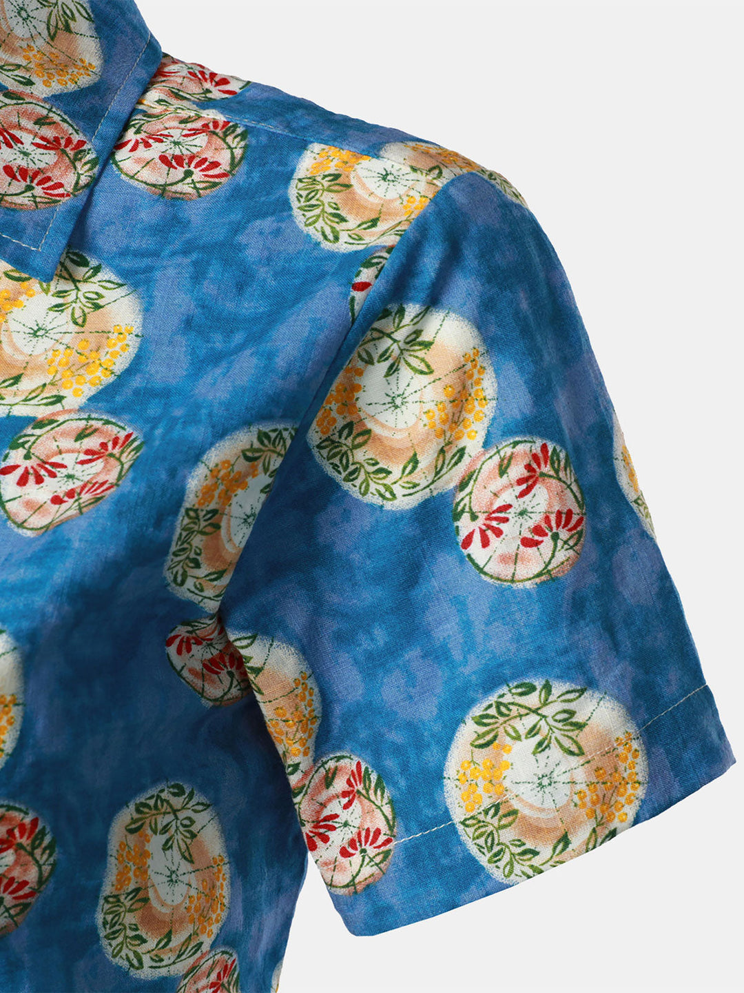 Chemisier à imprimé floral pour femme, chemise hawaïenne en coton à manches courtes pour la plage, l&