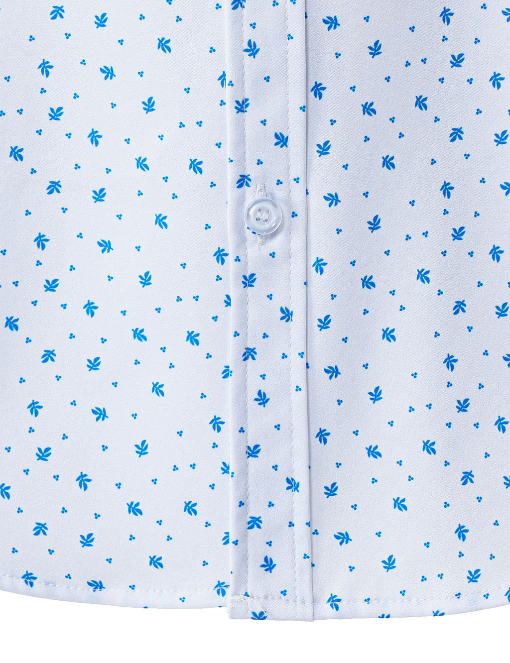 Chemise décontractée à manches longues pour homme, blanche et imprimée