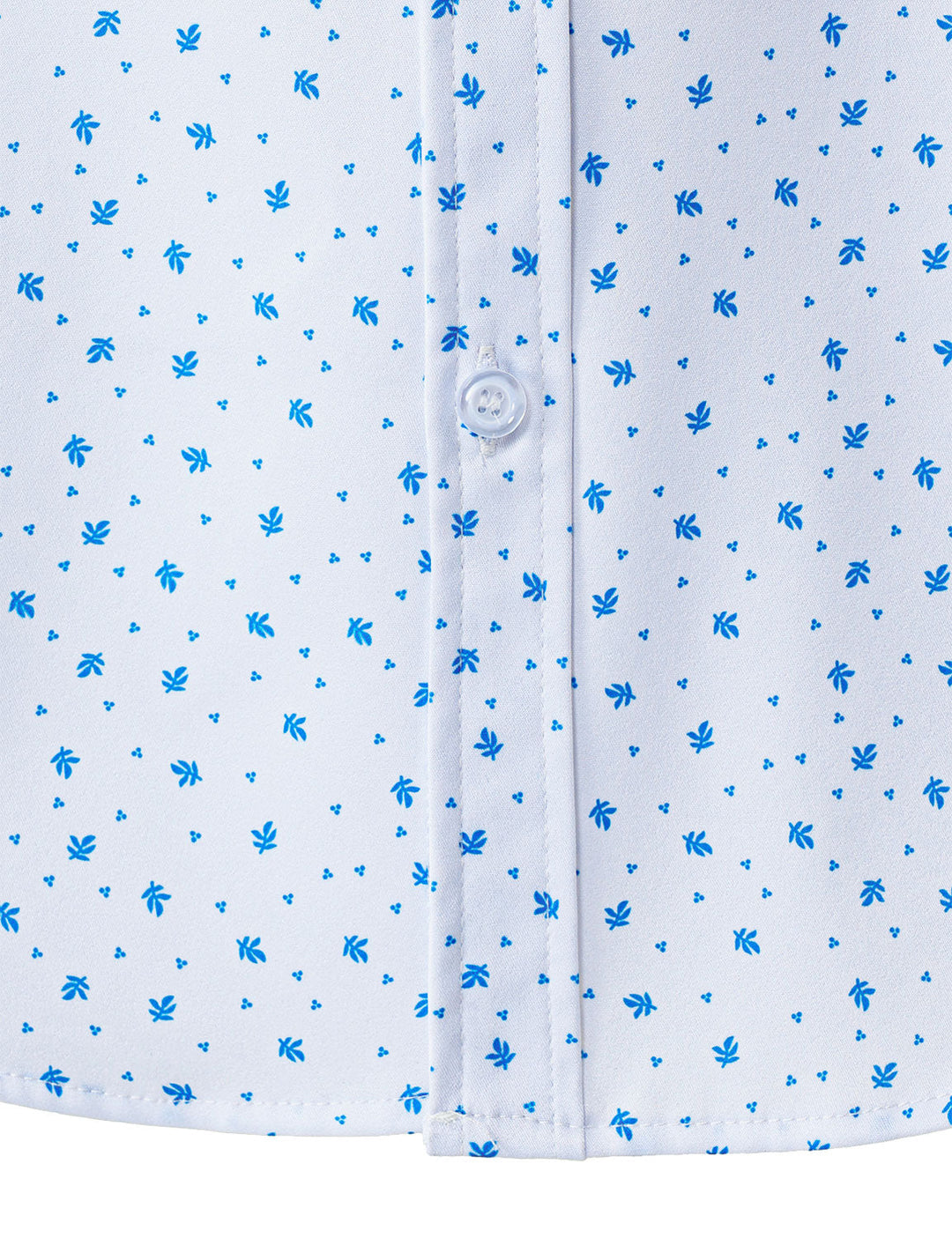 Chemise décontractée à manches longues pour homme, blanche et imprimée