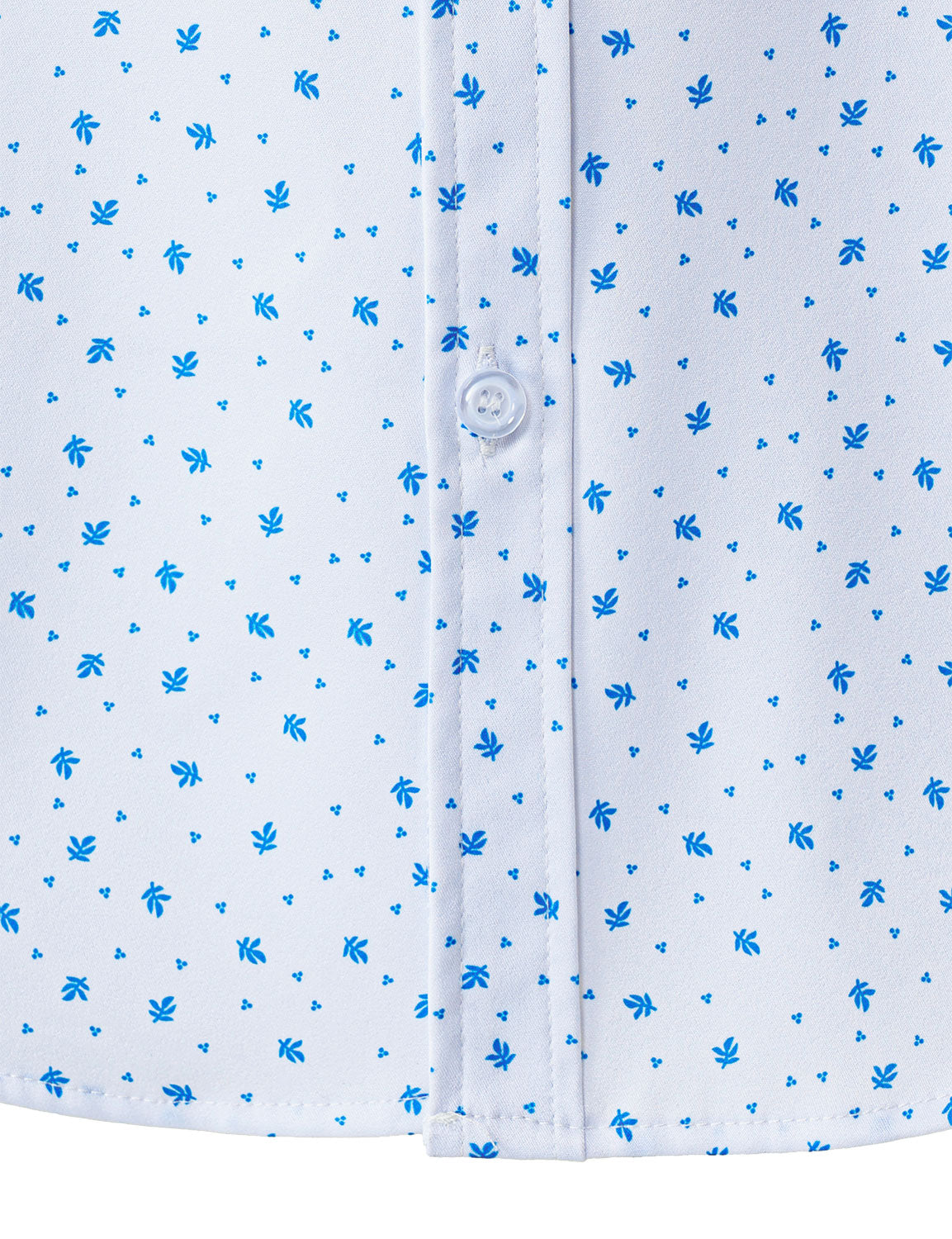 Chemise décontractée à manches longues pour homme, blanche et imprimée