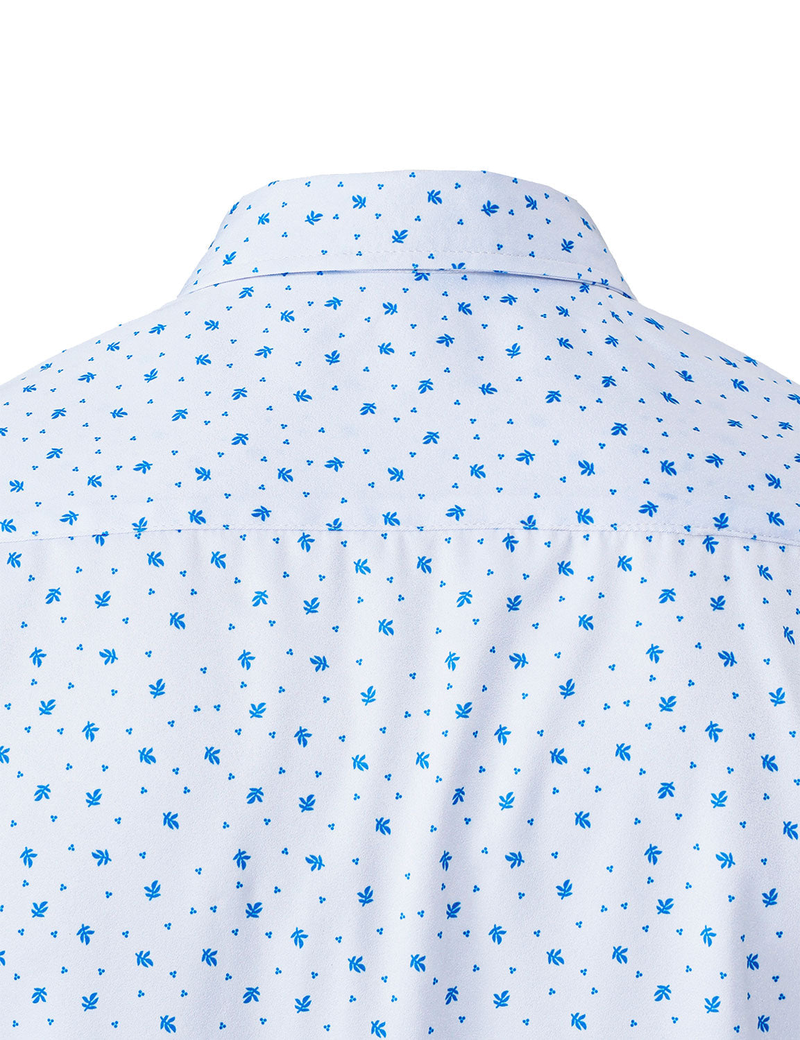 Chemise décontractée à manches longues pour homme, blanche et imprimée