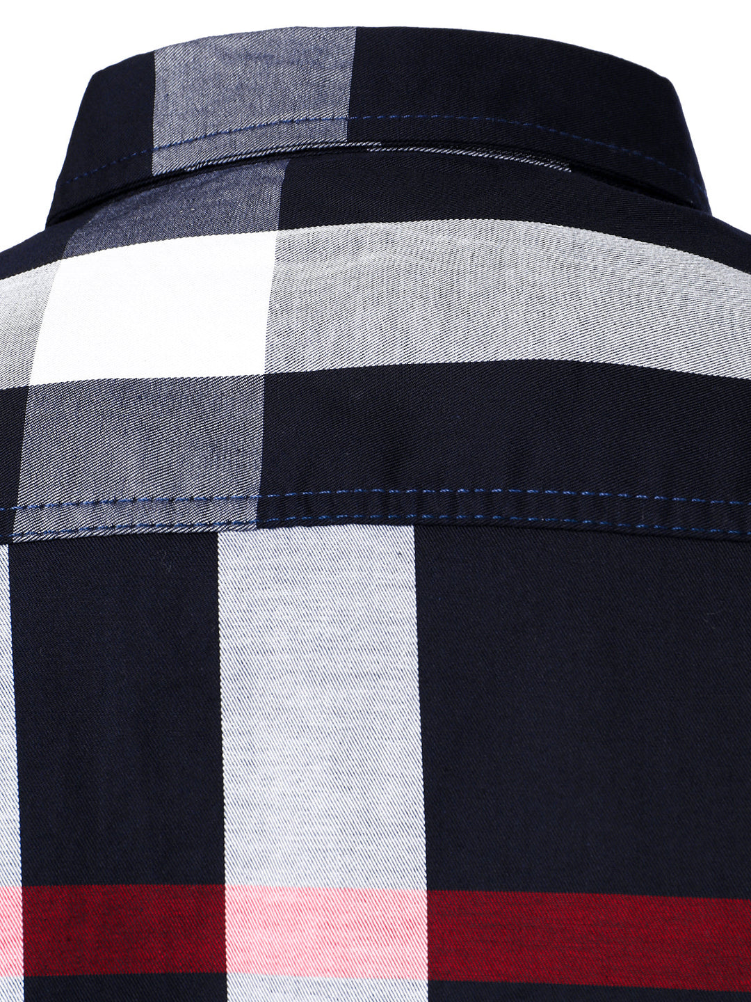 Chemise à manches longues coupe classique en carreaux pur coton