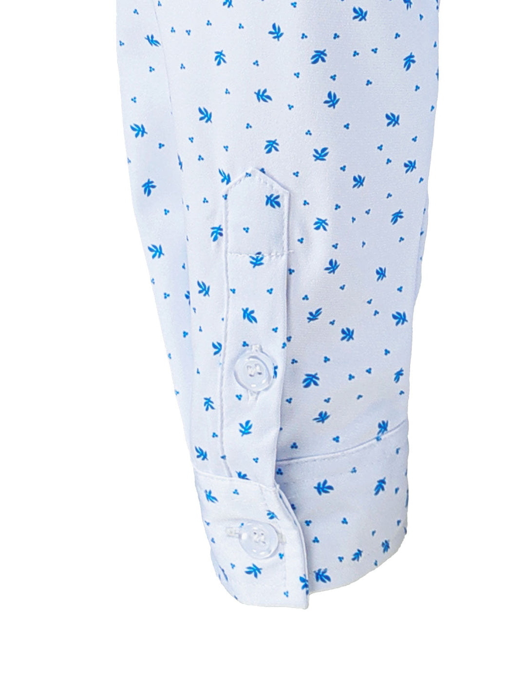 Chemise décontractée à manches longues pour homme, blanche et imprimée