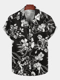 Chemise à Manches Courtes avec Imprimé Floral pour Homme