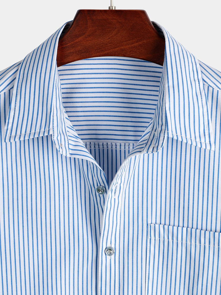 Chemise décontractée boutonnée à manches courtes pour hommes