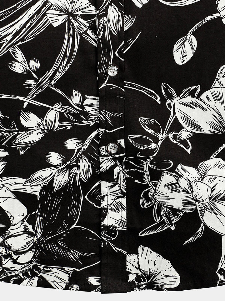 Chemise hawaïenne tropicale en coton à fleurs pour homme