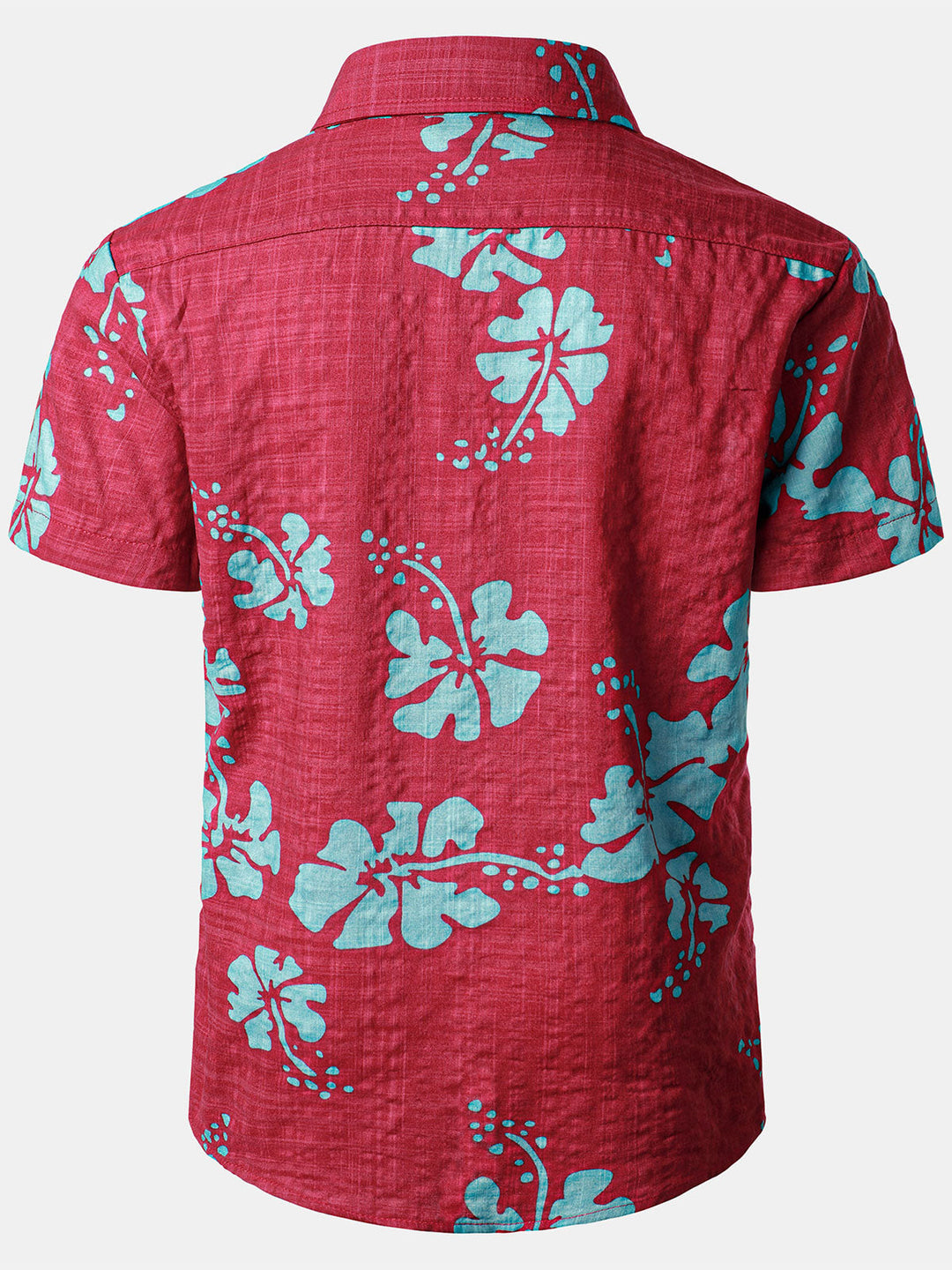 Chemise à manches courtes pour enfants à imprimé floral hawaïen tropical Aloha Holiday Beach