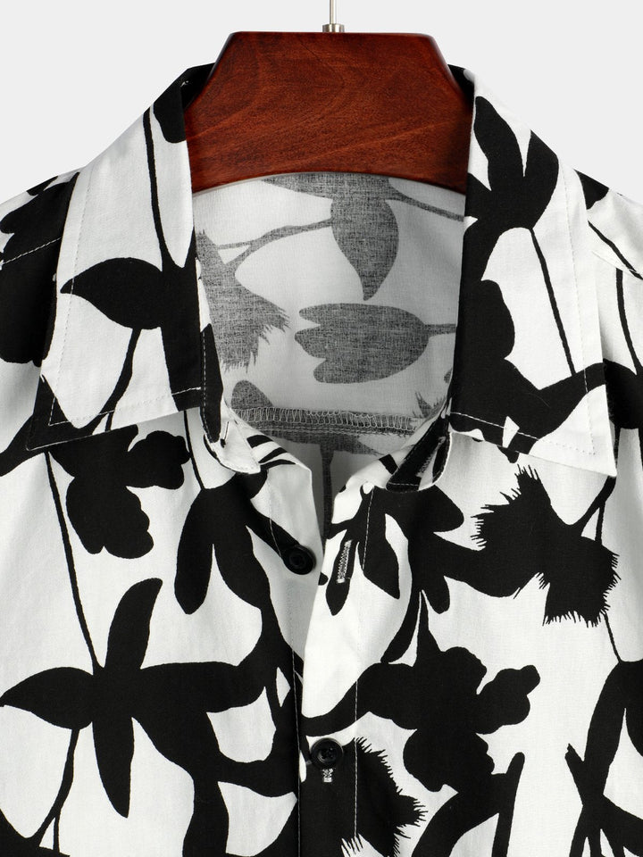 Chemise en coton hawaïen tropical à fleurs