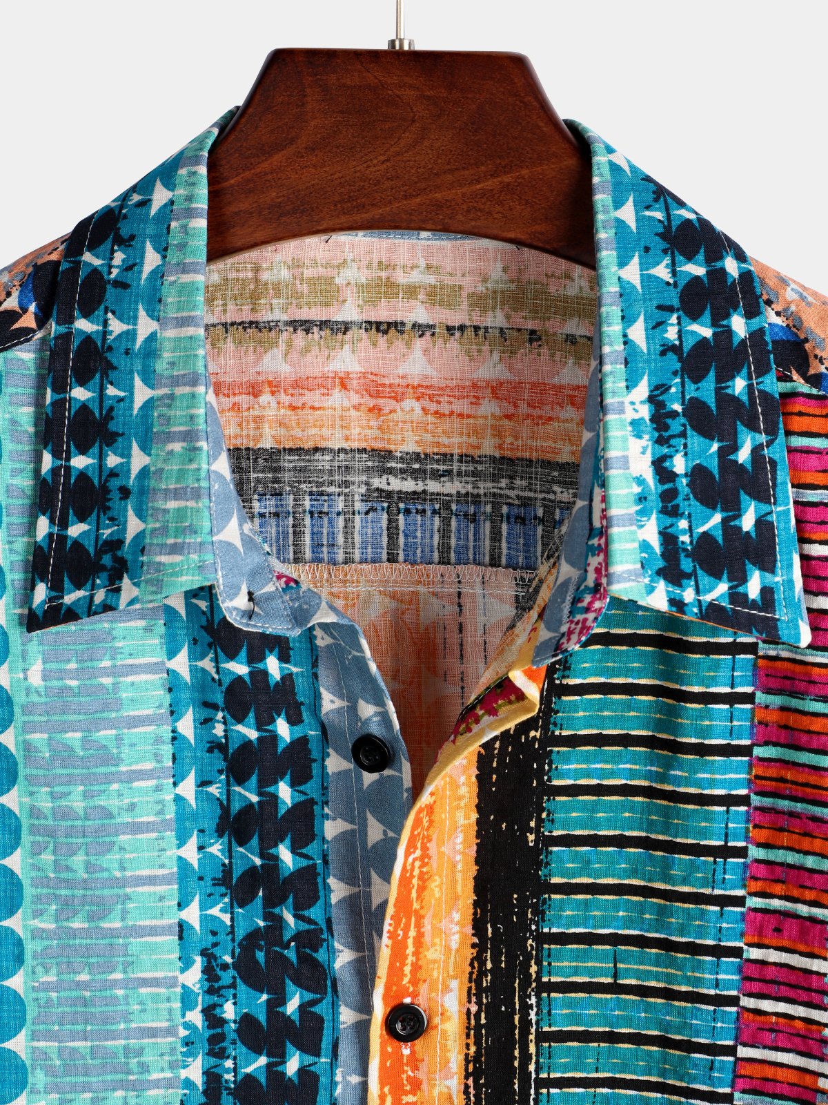 Chemise pour Homme à Manches Courtes Rayée Colorée