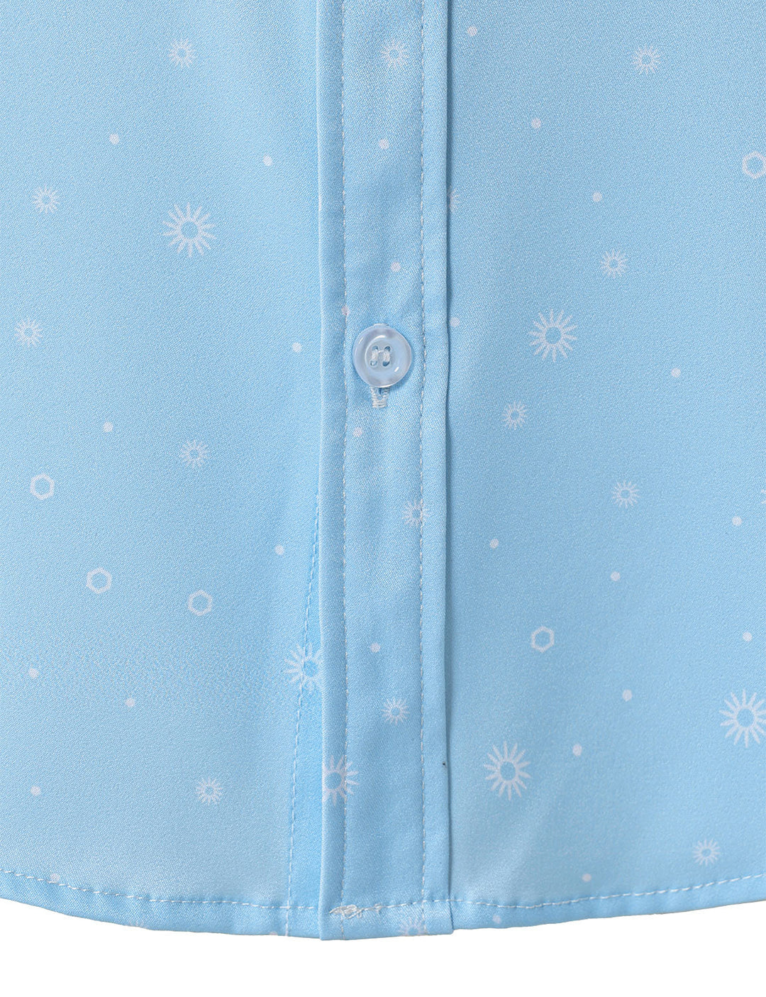 Chemise à manches longues bleue décontractée à imprimé pour homme