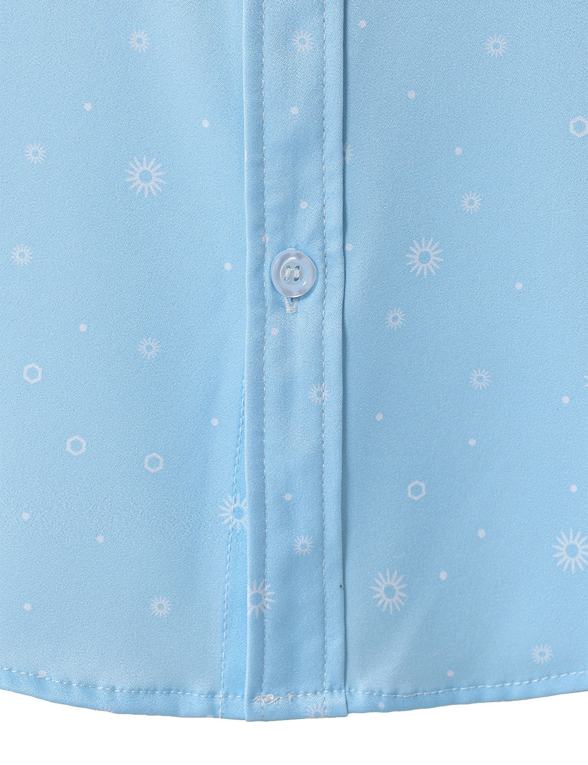 Chemise à manches longues bleue décontractée à imprimé pour homme