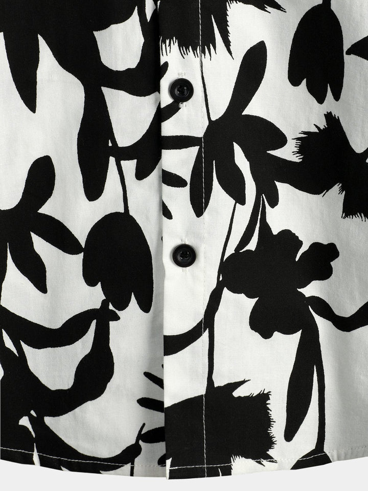 Chemise en coton hawaïen tropical à fleurs