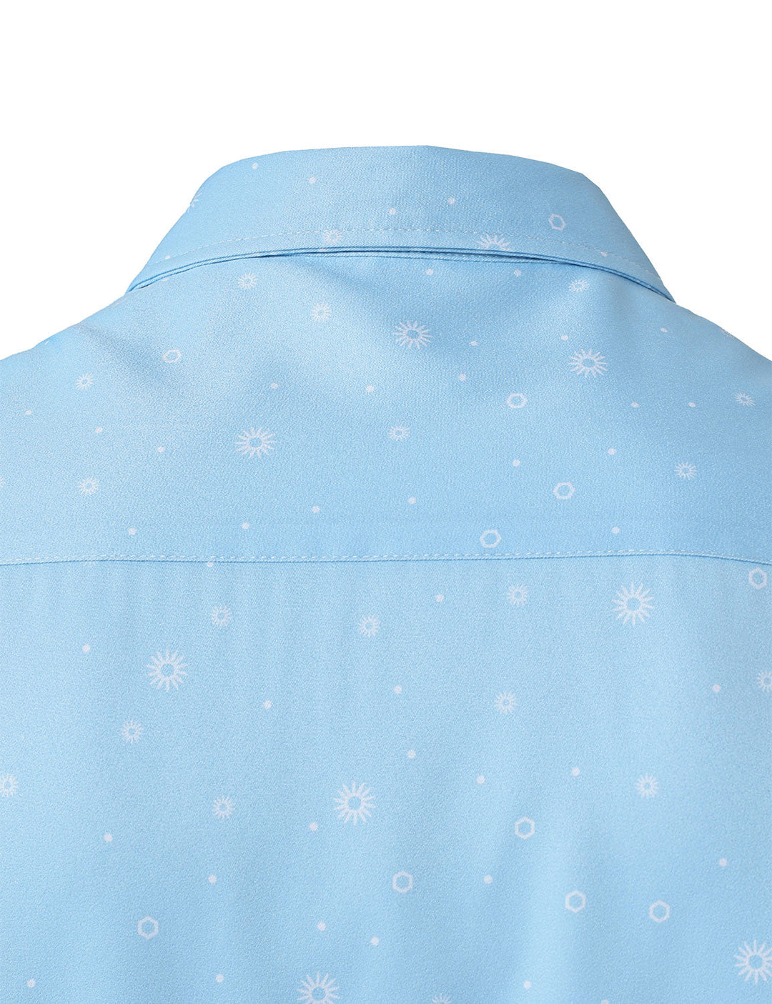 Chemise à manches longues bleue décontractée à imprimé pour homme