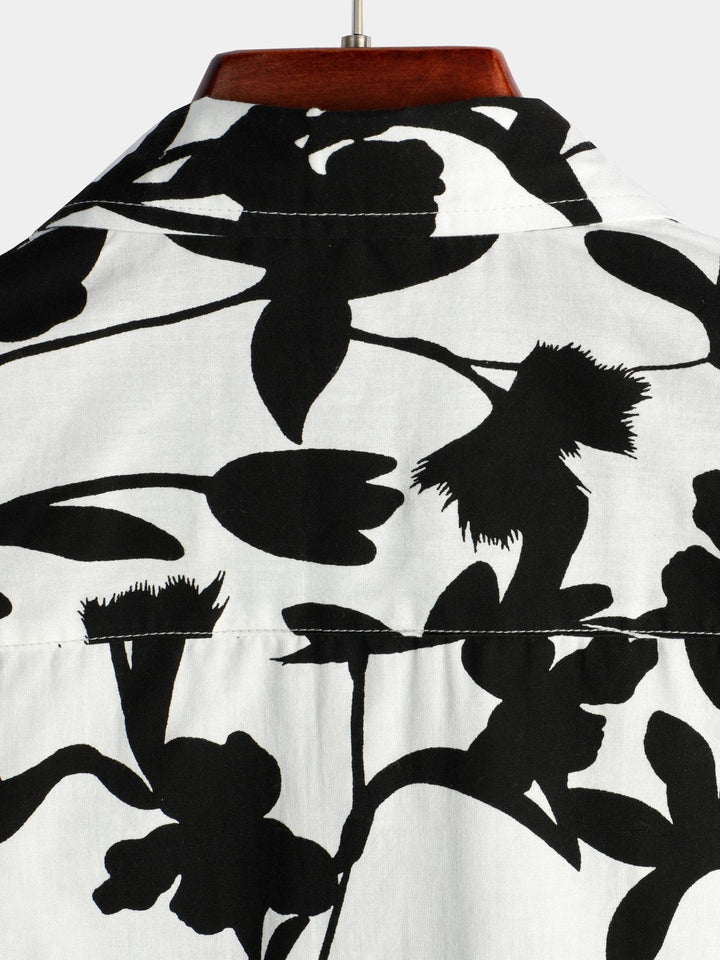 Chemise en coton hawaïen tropical à fleurs