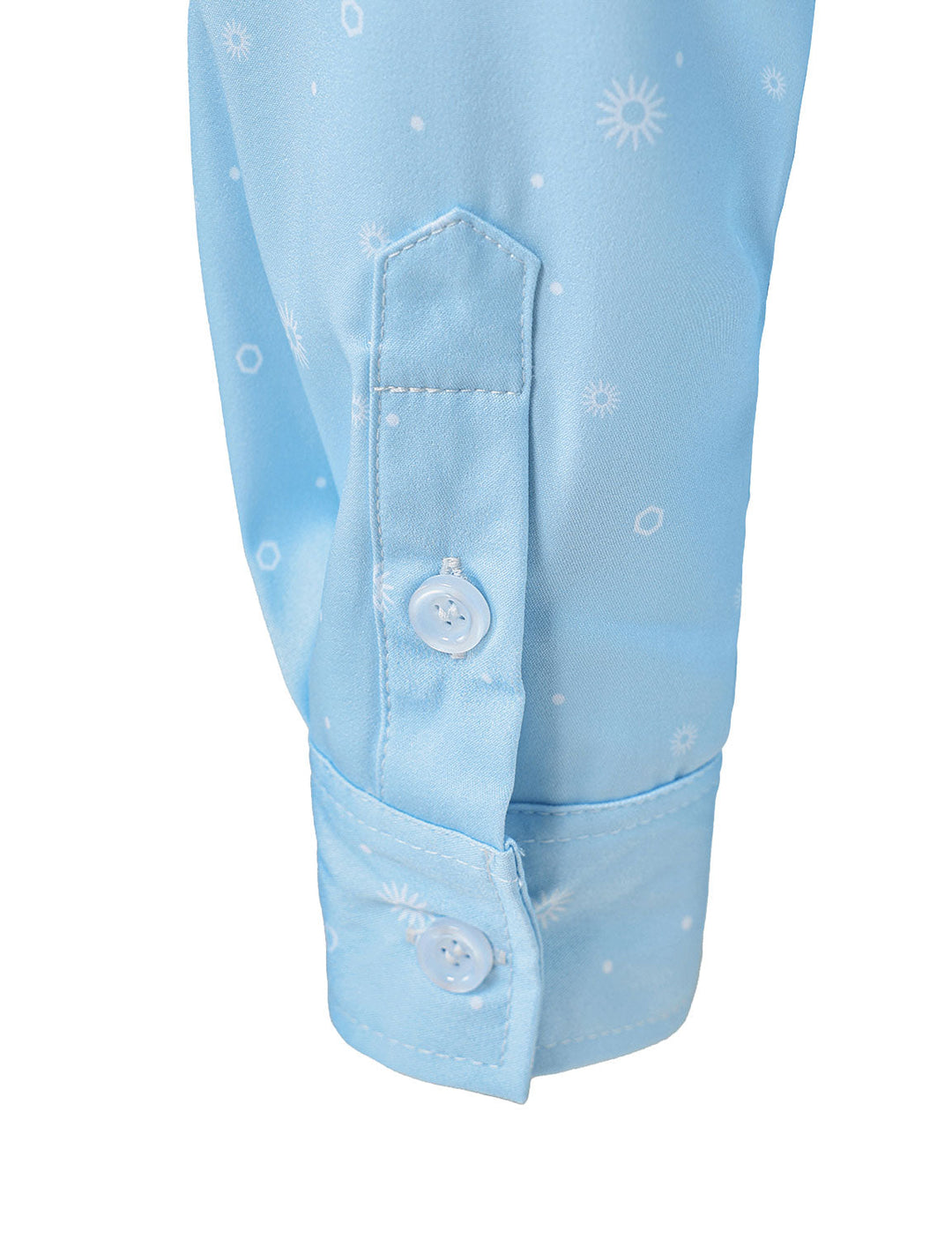 Chemise à manches longues bleue décontractée à imprimé pour homme