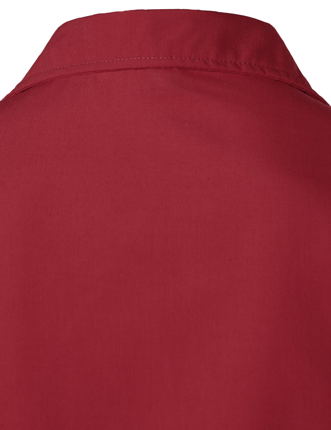 Chemise Guayabera cubaine rouge à manches courtes et poche pour hommes