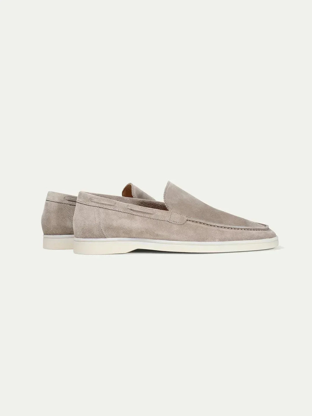 Mocassin Classique Suède Gris Clair