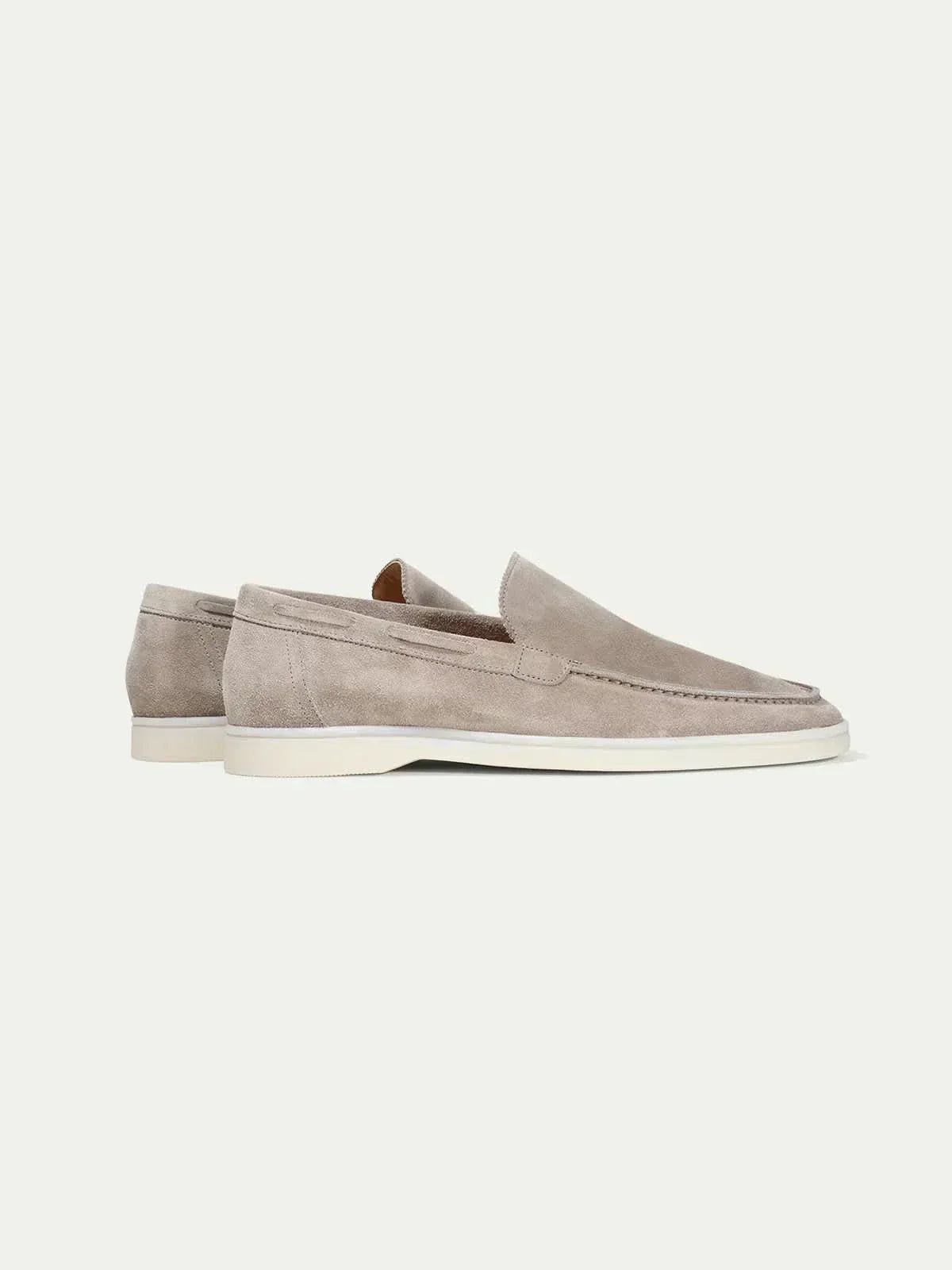 Mocassin Classique Suède Gris Clair