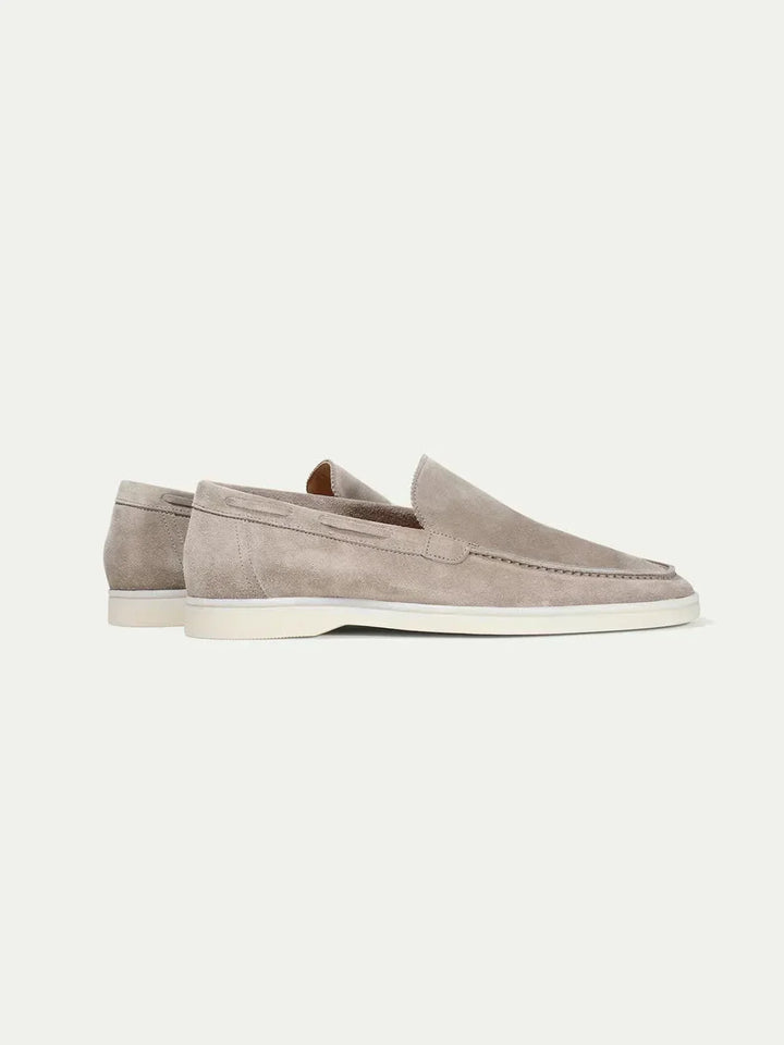 Mocassin Classique Suède Gris Clair