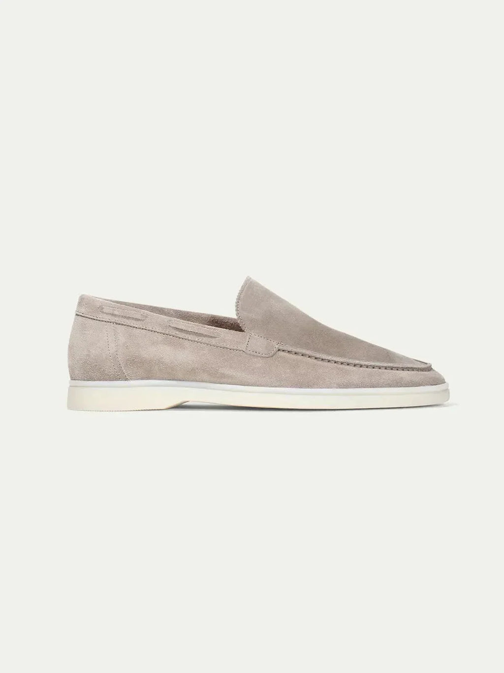 Mocassin Classique Suède Gris Clair