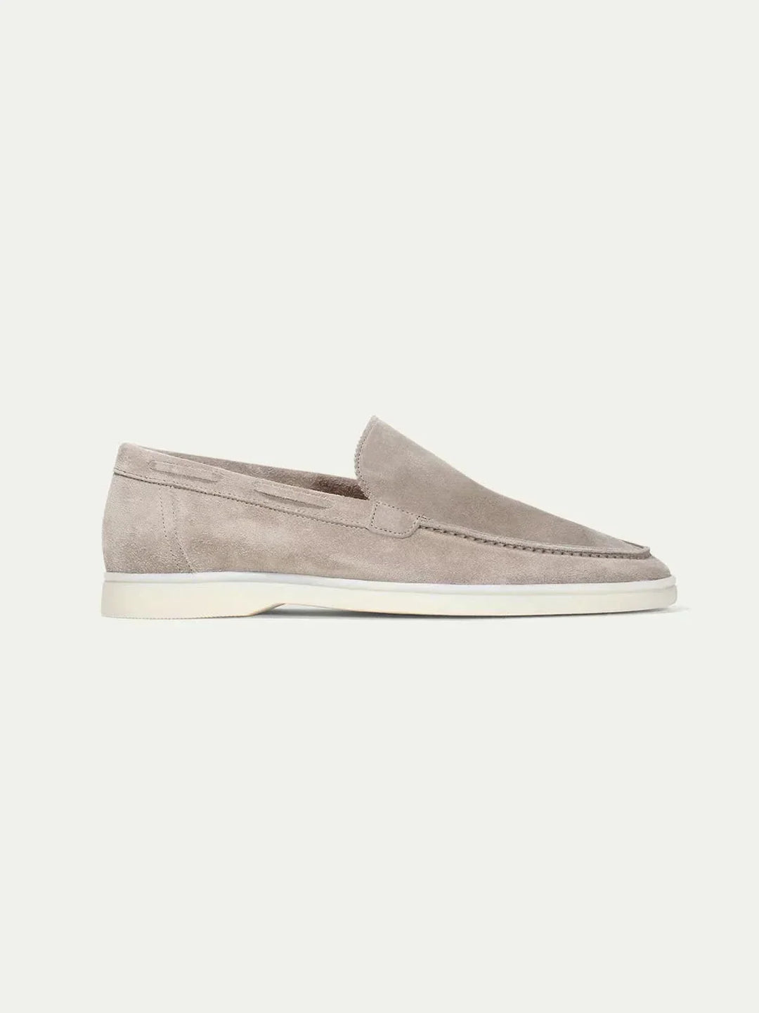 Mocassin Classique Suède Gris Clair