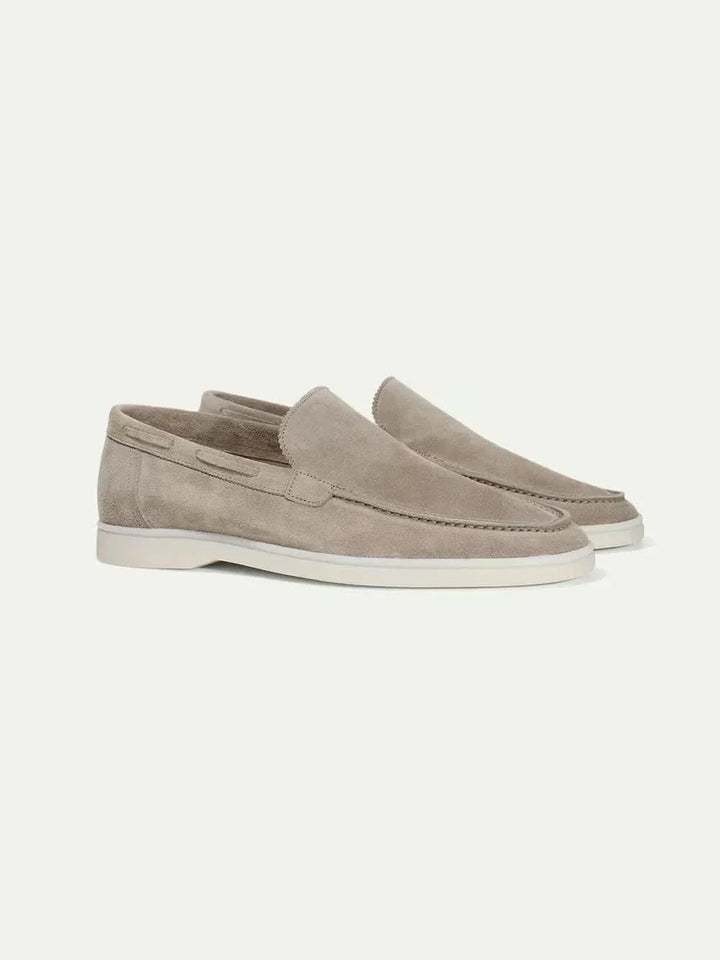 Mocassin Classique Suède Gris Clair