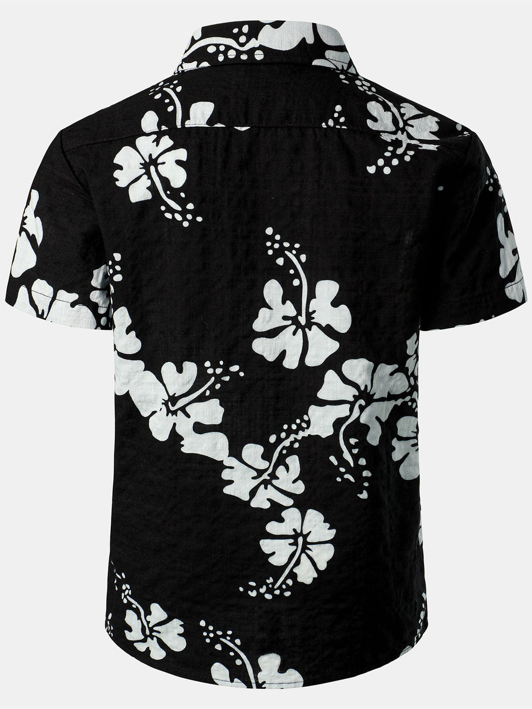 Chemise à manches courtes pour enfants à imprimé floral hawaïen tropical Aloha Holiday Beach