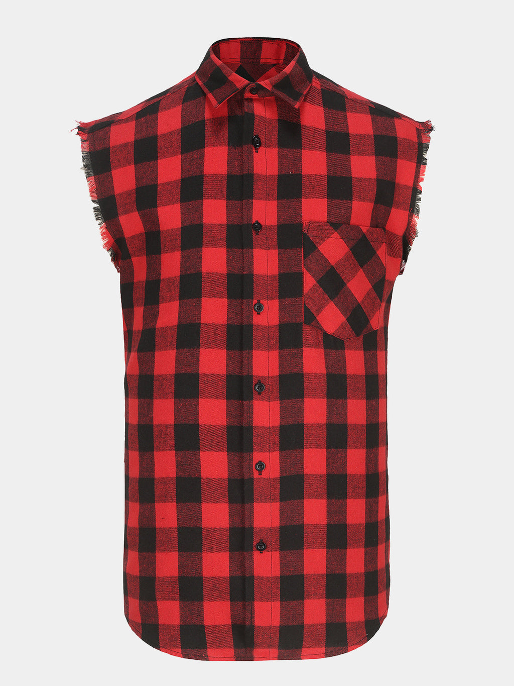 Chemise Homme Décontractée à Carreaux Sans Manches Style Plage