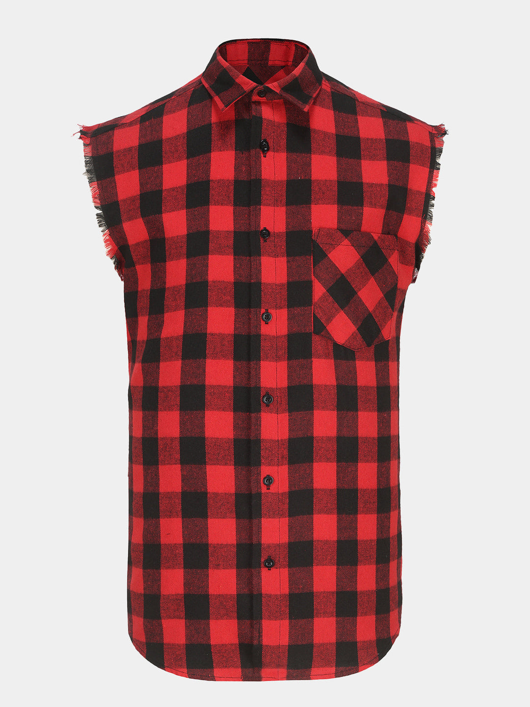 Chemise Homme Décontractée à Carreaux Sans Manches Style Plage
