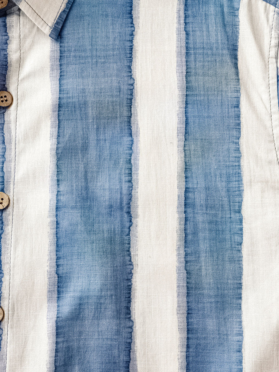 Chemise Rétro Homme Rayée Décontractée Coton Look Plage