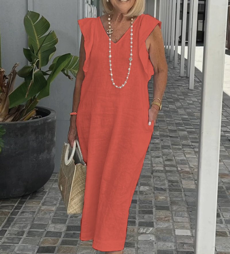 Lindsey | Robe Midi Sans Manches à Coupe Fluide pour Femmes
