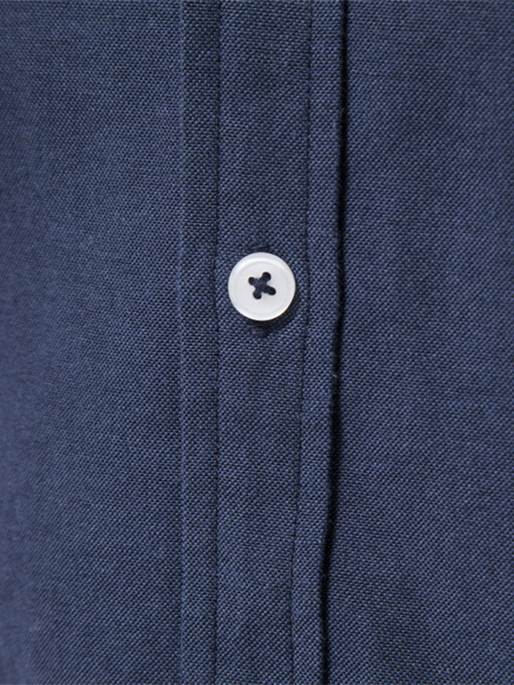 Chemise boutonnée à manches longues en coton respirant pour homme, couleur unie