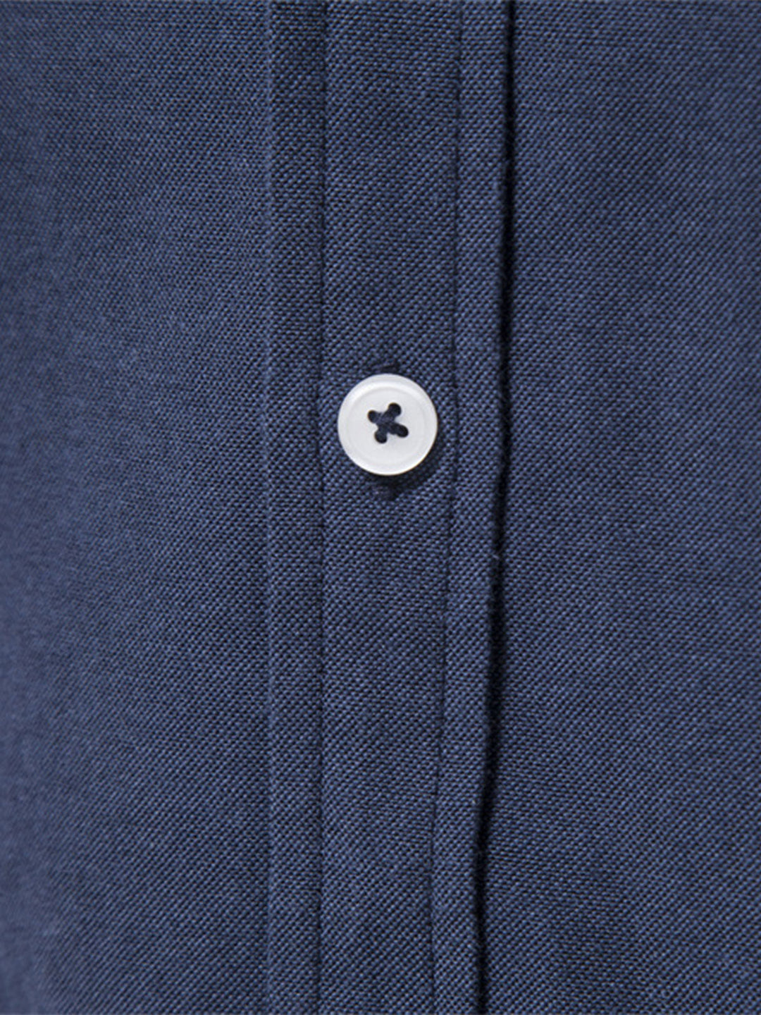 Chemise boutonnée à manches longues en coton respirant pour homme, couleur unie