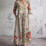 Eunice | Robe Blooming Grace avec volants délicats et broderie florale pour femme