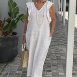 Lindsey | Robe Midi Sans Manches à Coupe Fluide pour Femmes