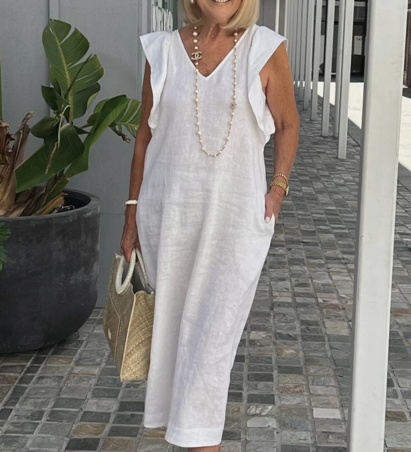 Lindsey | Robe Midi Sans Manches à Coupe Fluide pour Femmes
