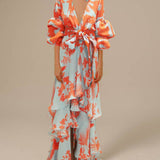 Florence | Robe de cérémonie imprimée en mousselin
