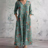 Eunice | Robe Blooming Grace avec volants délicats et broderie florale pour femme