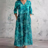 Eunice | Robe Blooming Grace avec volants délicats et broderie florale pour femme