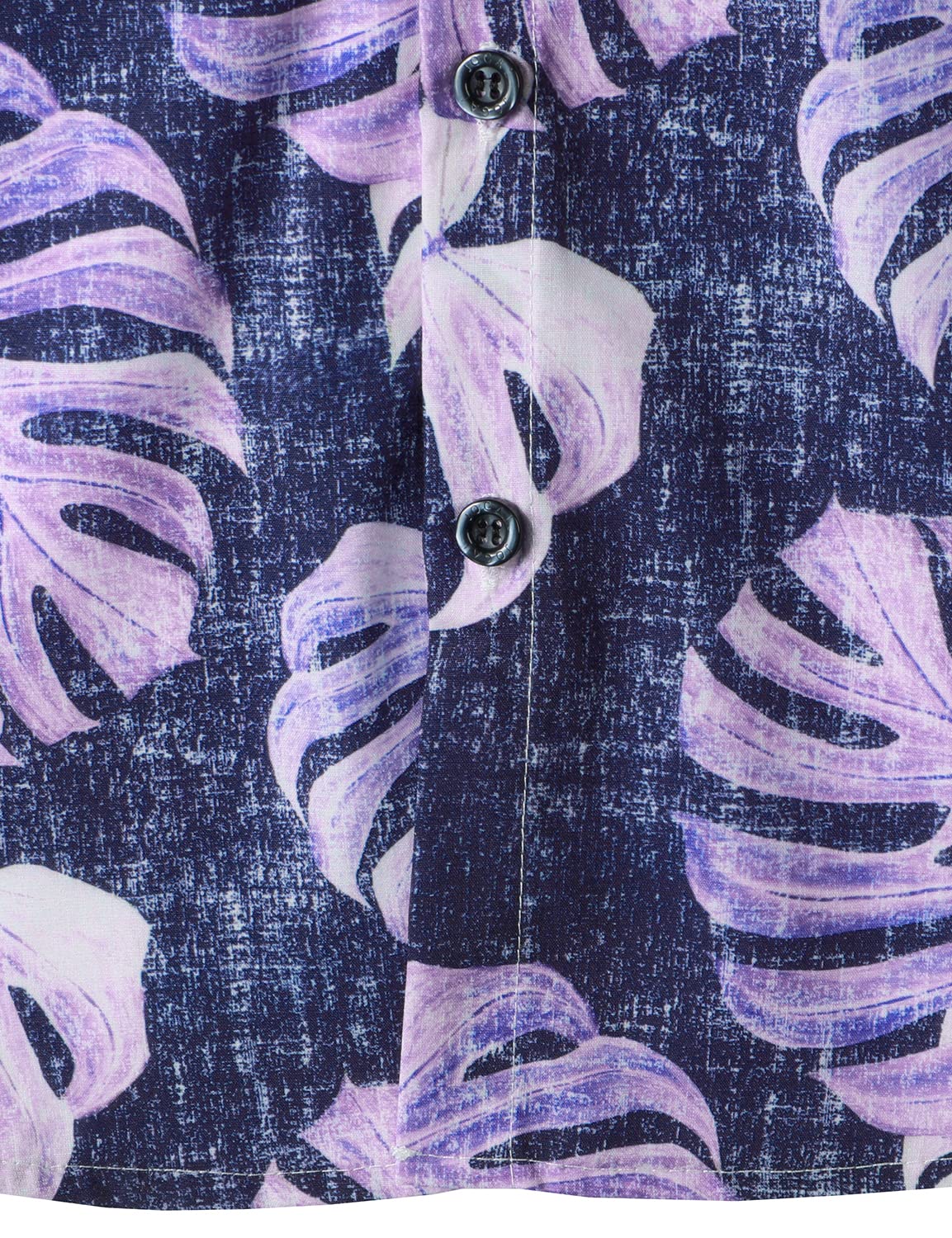 Chemise à manches courtes hawaïennes pour hommes avec poche décontractée et imprimé de plantes tropicales pour hommes