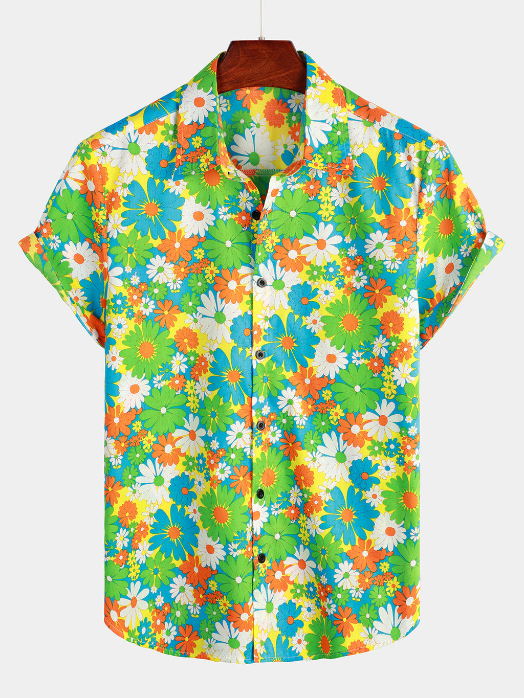 Chemise Hawaïenne à Boutons Tropicale pour Homme