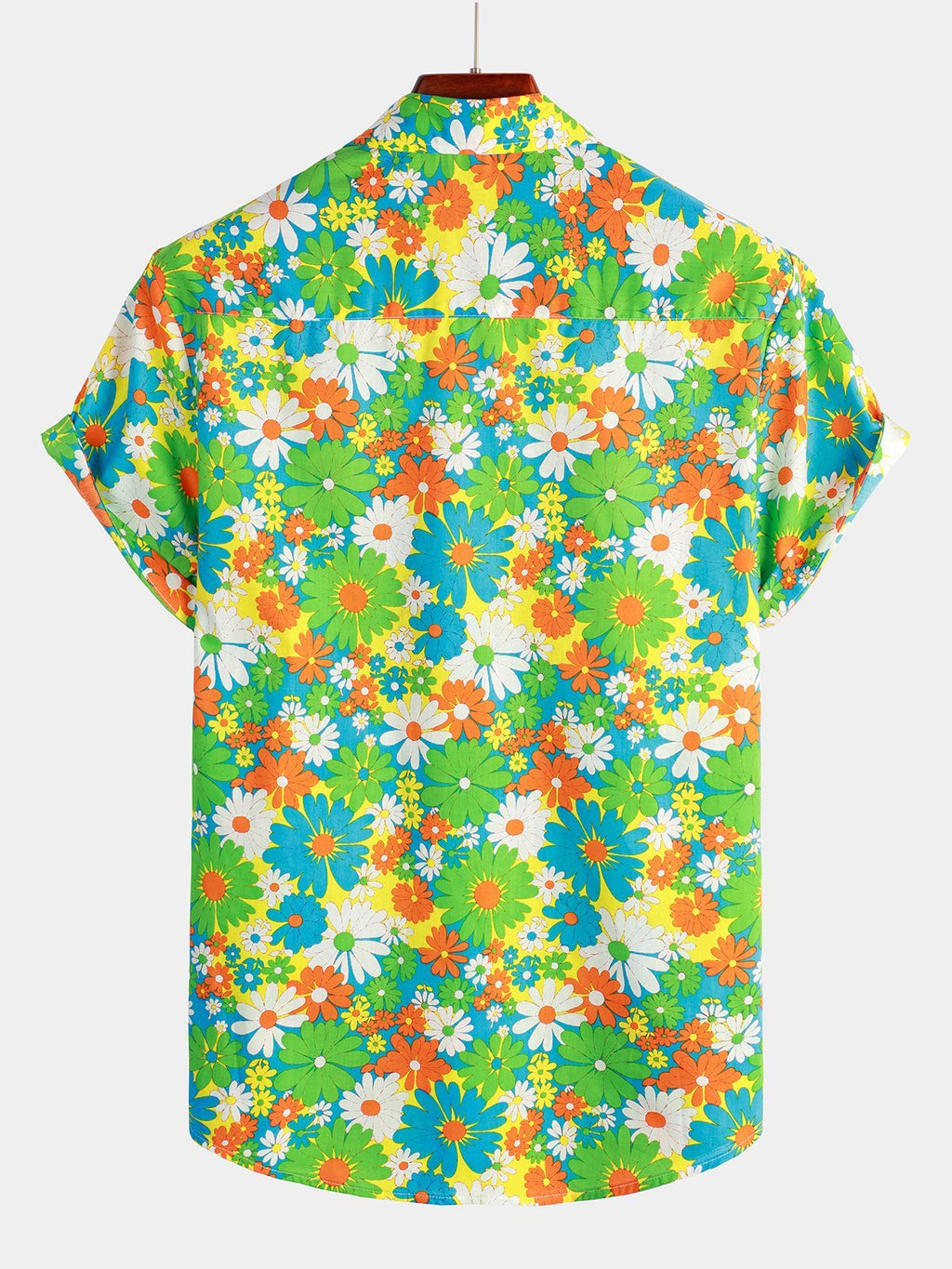 Chemise hawaïenne tropicale en coton floral pour homme