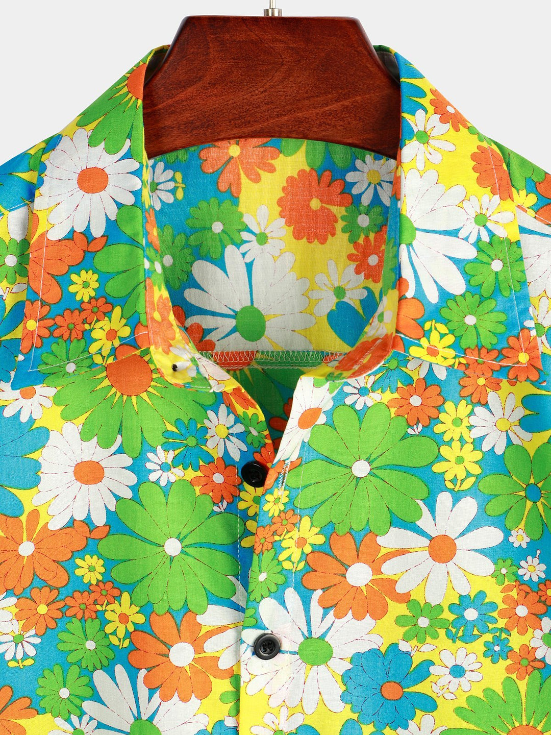 Chemise hawaïenne tropicale en coton floral pour homme