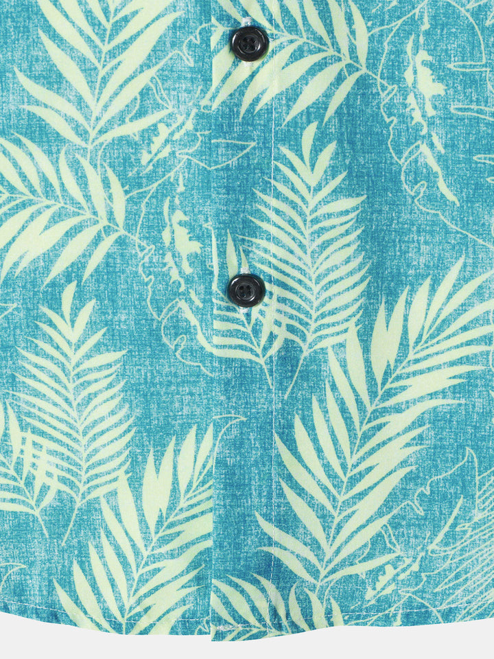 Chemises hawaïennes décontractées à manches courtes et poches pour hommes, à imprimé tropical